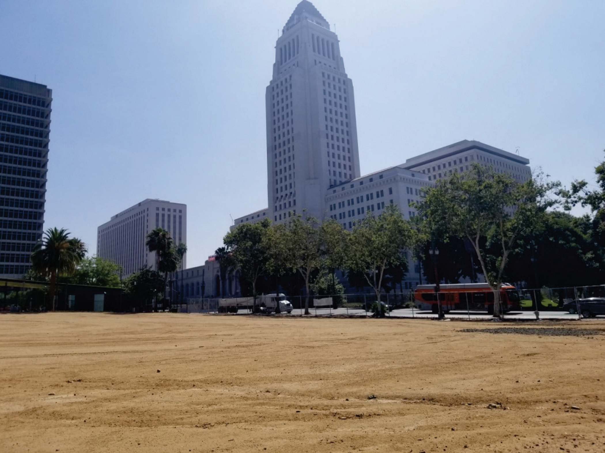 Los Angeles Officials Consider Converting Land Next to City Hall Into Interim Housing