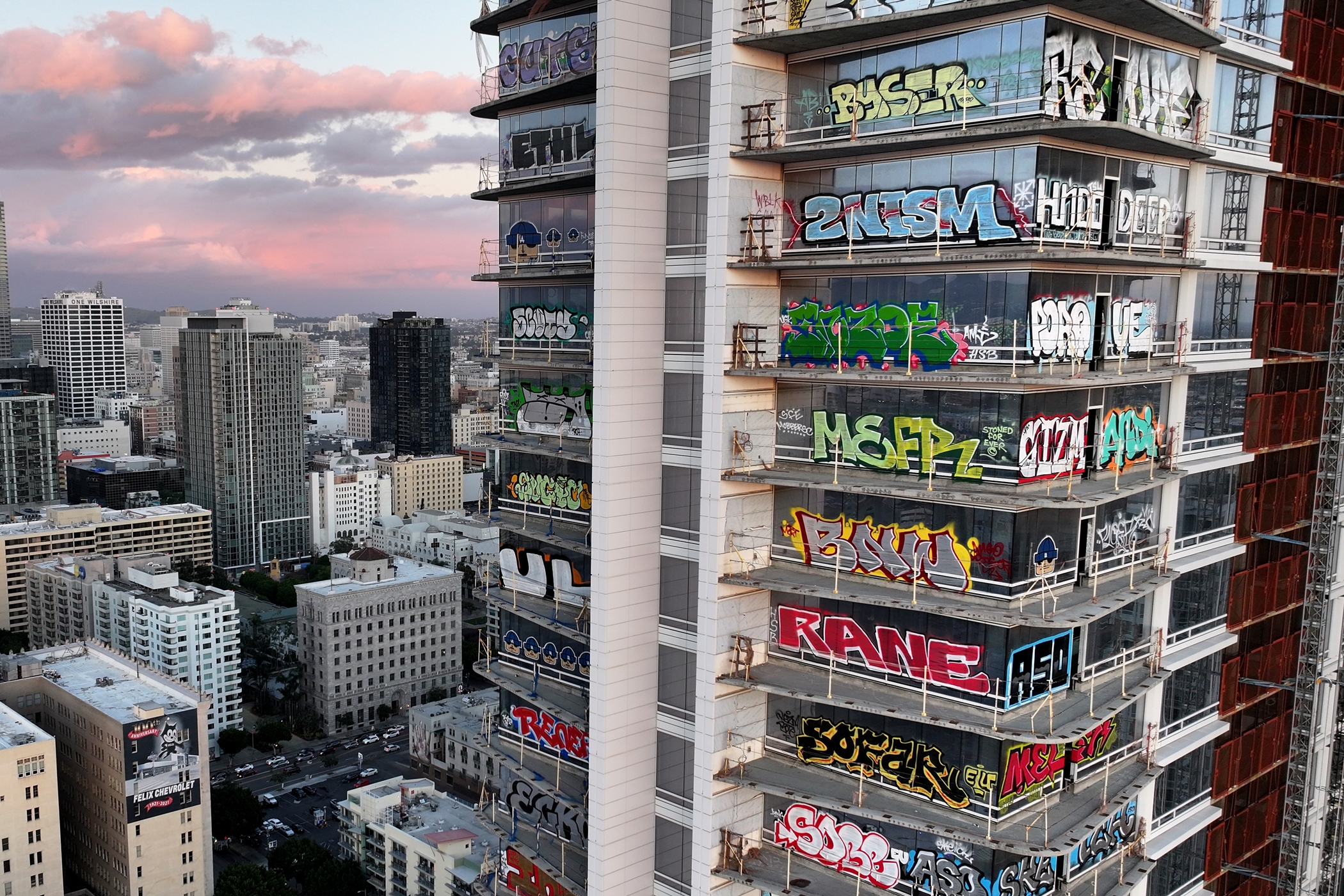 Contractor Files Petition To Force Sale of Graffitied Los Angeles Towers