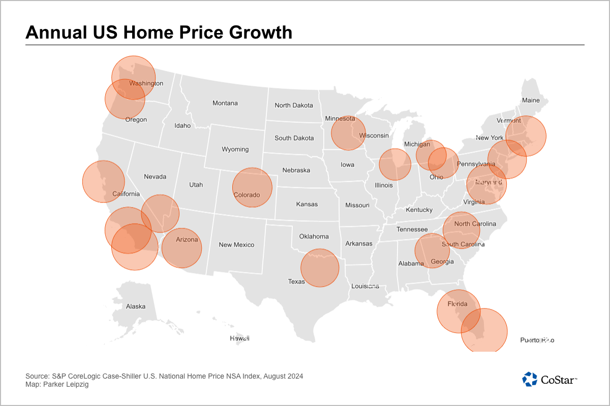 Here’s How Fast Home Prices Are Growing Across the US